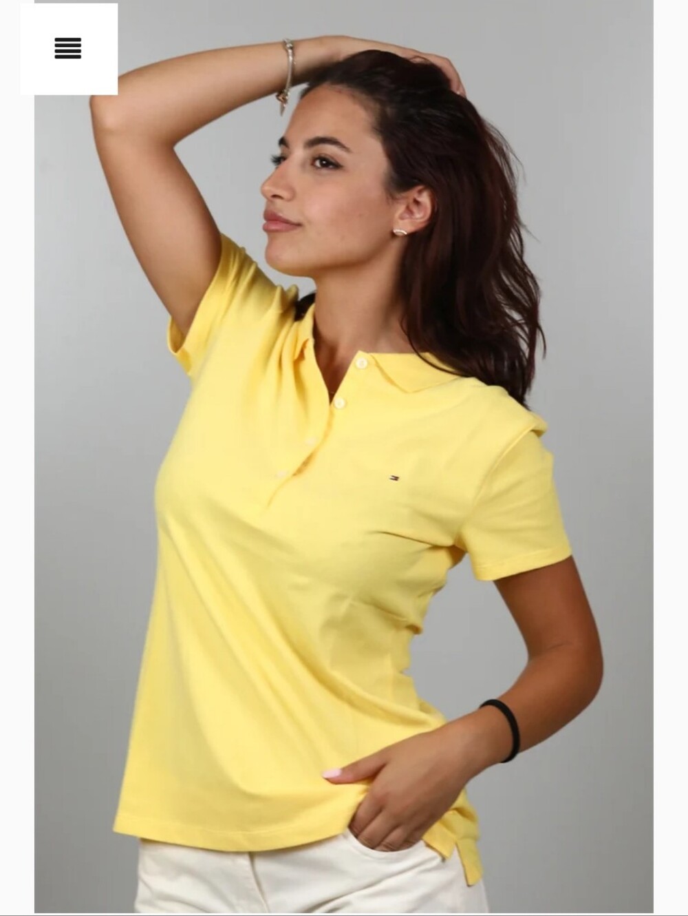 Tommy Hilfiger Women’s Yellow Polo Top Size S